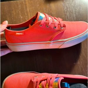 Vans Off the Wall | RARE Holographic /Highlighter Pink / Neon Orange Skate Shoes